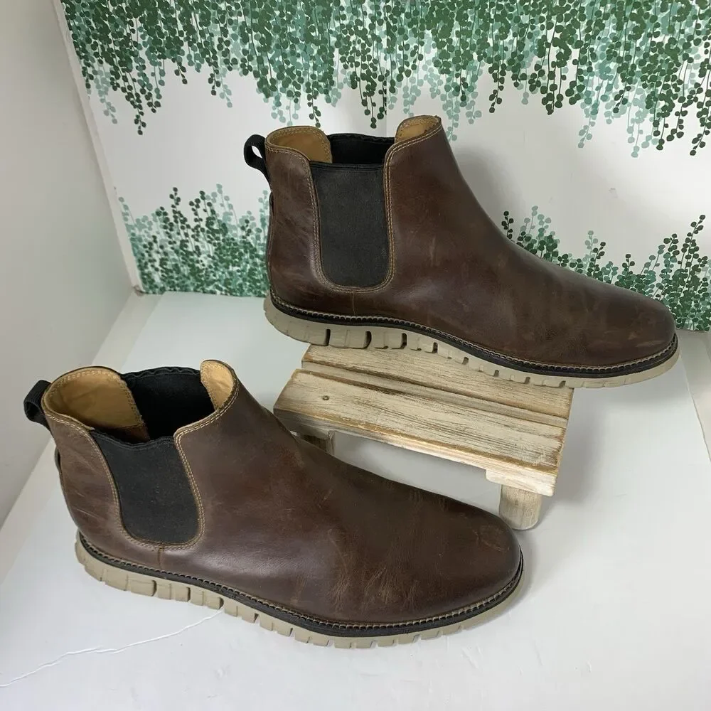 Cole Haan Zerogrand Chelsea Brown Boots Men's Size 10.5M C30164